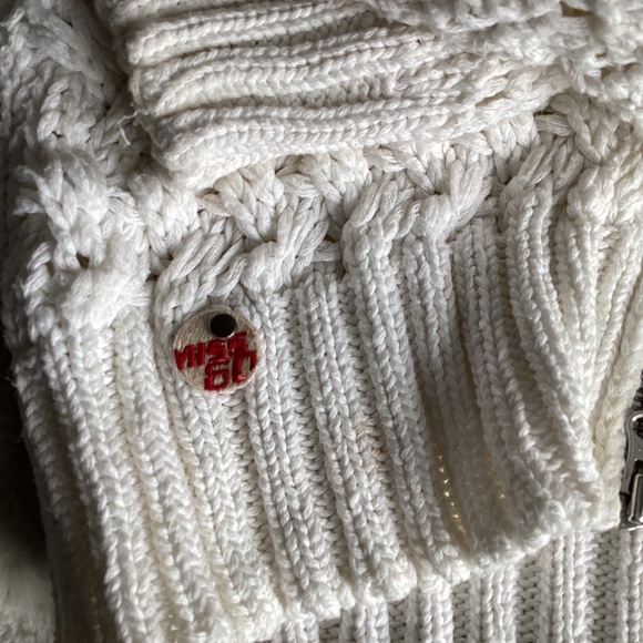 MISS SIXTY COTTON ACRYLIC LOOSELY WOVEN KNIT FULL ZIP CARDIGAN SIZE LARGE - Picture 9 of 12